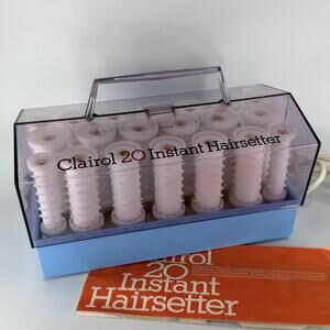 Vtg Clairol 20 Instant Hairsetter Rollers Curlers Tested Denmark C20S NO CLIPS